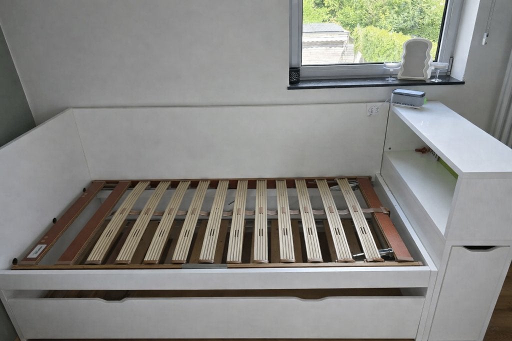 Ikea kinderbed 90x200, Ophalen, Gebruikt, 180 cm of meer, 85 tot 100 cm