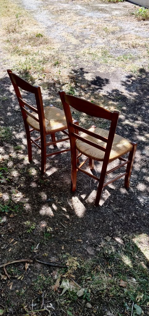 Lot de 2 chaises, Maison & Meubles, Chaises, Comme neuf, Enlèvement, Bois, Deux