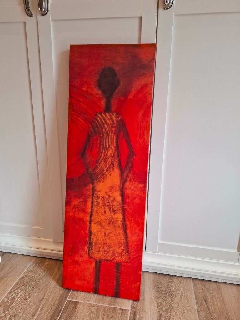 Cadre Tableau Style Africain Illustration, Maison & Meubles, Enlèvement ou Envoi, Tableau, Comme neuf, Africain