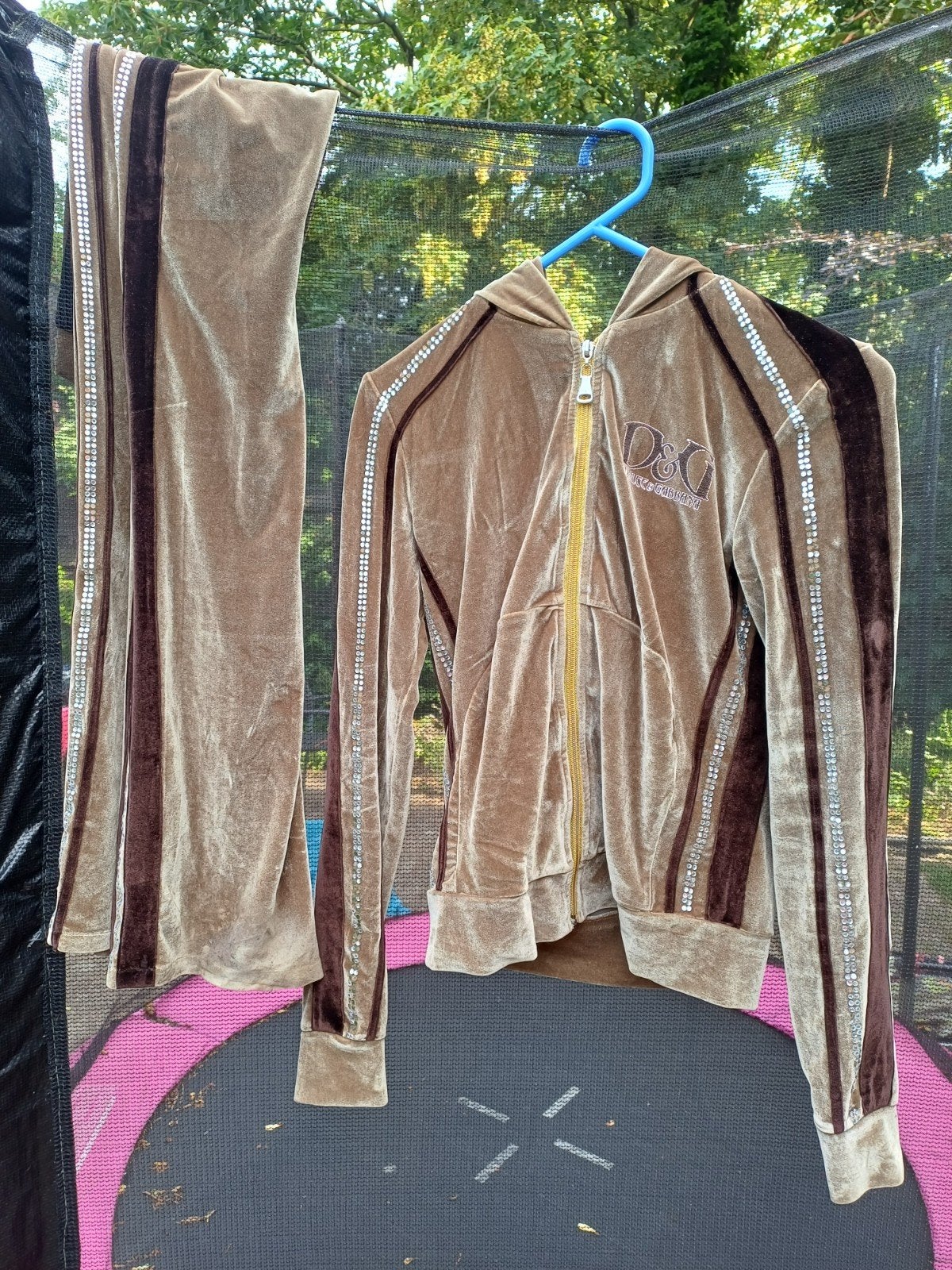 Vintage velours trainingspak Dolce & Gabbana - Y2K Ittierre, Vêtements | Femmes, Homewear, Taille 38/40 (M), Enlèvement ou Envoi