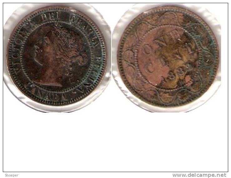 canada 1 cent 1882 km 7 xf+ !, Postzegels en Munten, Munten | Amerika, Verzenden, Noord-Amerika, Losse munt