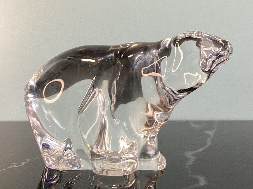 Ours polaire en cristal signé Hadeland. 064/a., Antiquités & Art, Antiquités | Verre & Cristal, Enlèvement
