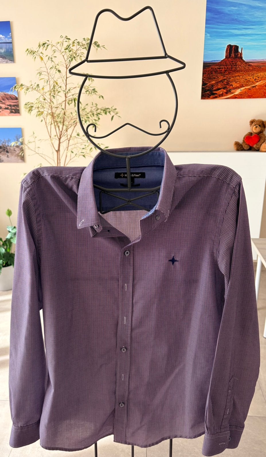 Herenhemd Haze&Finn comfort fit maat L, Ophalen of Verzenden, Zo goed als nieuw, Blauw