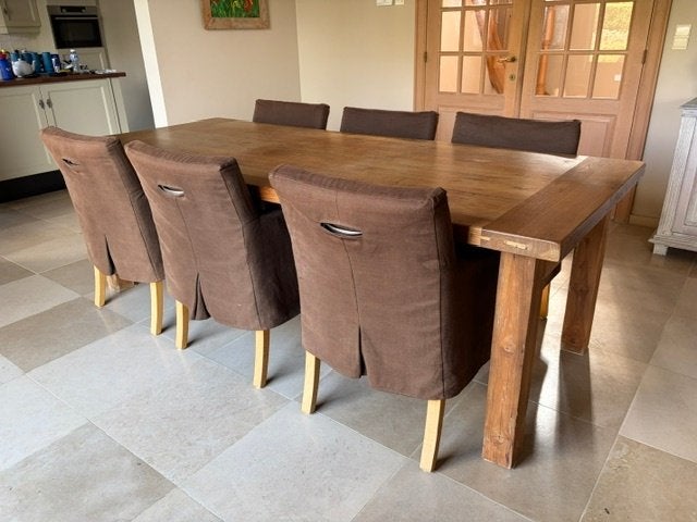 rustiek moderne stoelen, Huis en Inrichting, Ophalen, Hout, Gebruikt, Bruin