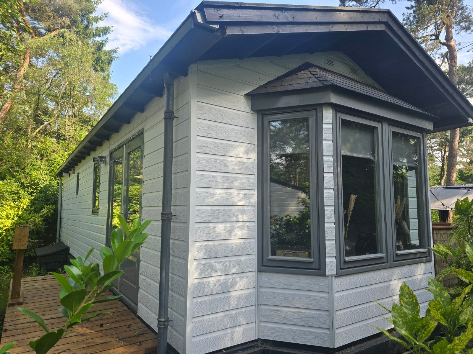 Chalet hout op jaarplaats in chaam rcn