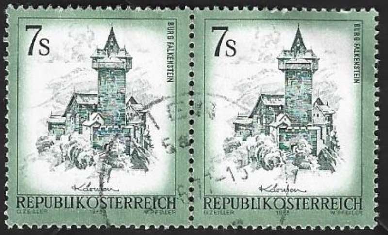 1(2) Postzegel Oostenrijk 1973 Landschappen Falkenstein, Timbres & Monnaies, Timbres | Europe | Autriche, Enlèvement ou Envoi