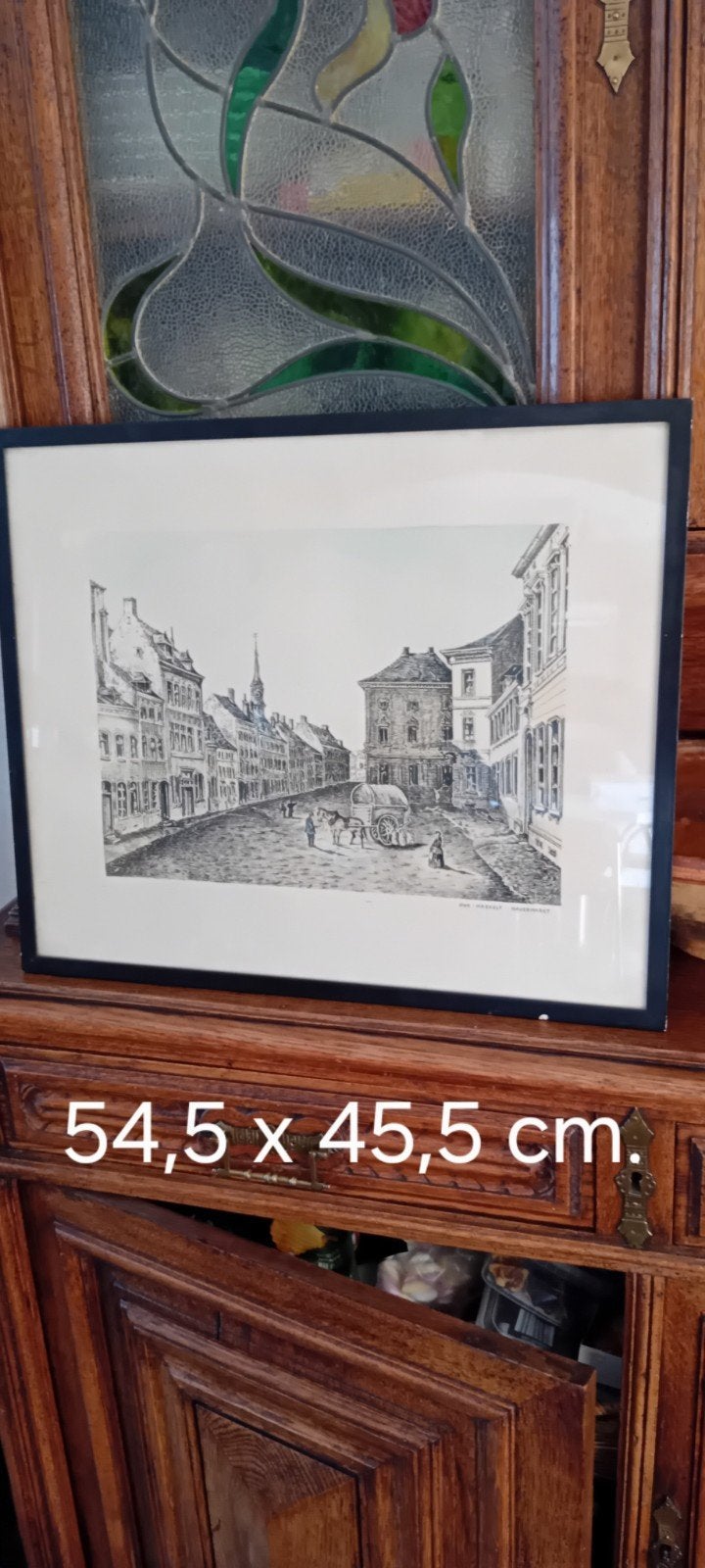 Oude ets, gravure havermarkt Hasselt, Enlèvement ou Envoi
