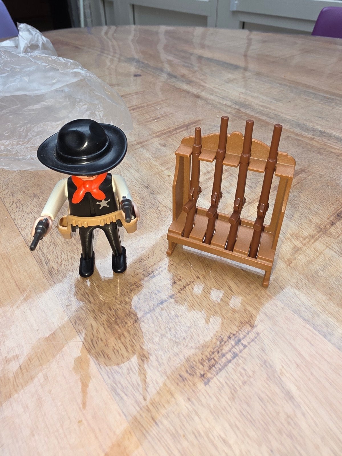 Playmobil sheriff met geweerrek geweren en revolvers, Ophalen of Verzenden
