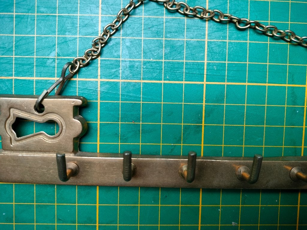 sleutel kapstok rek hanger decoratie metaal vintage goud, Ophalen of Verzenden