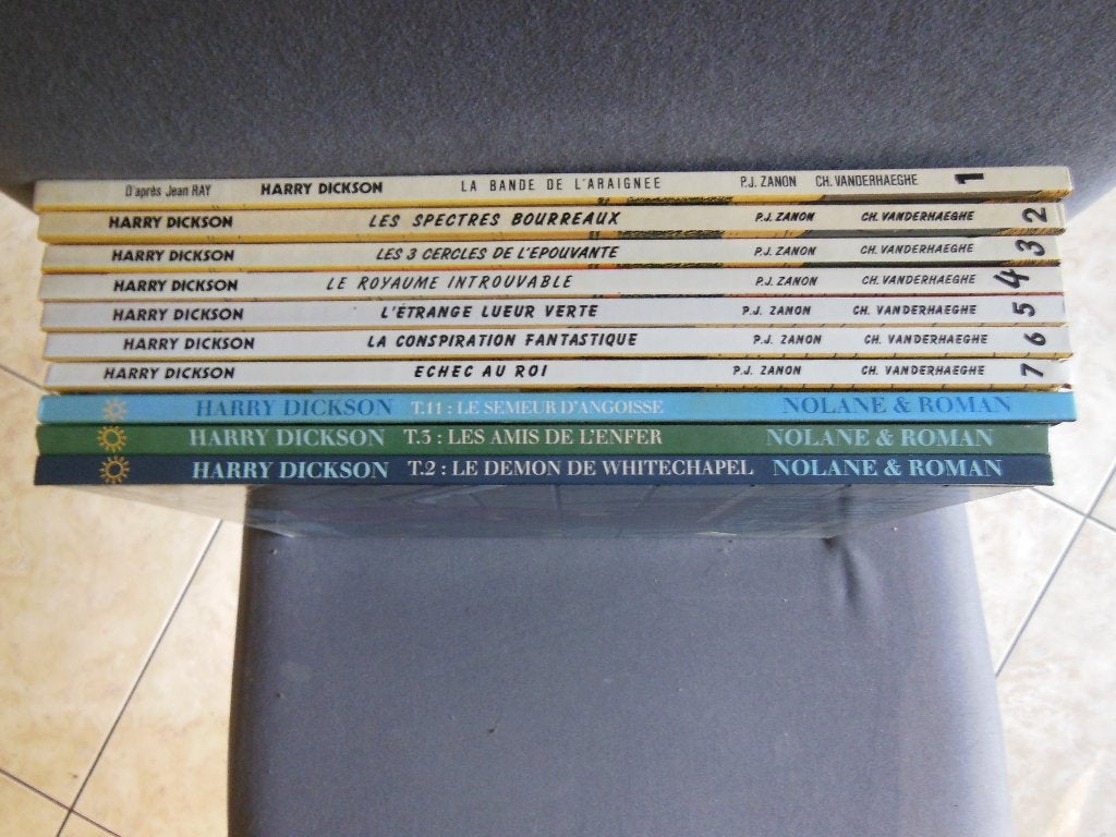 Lot BD Harry Dickson 1 à 7 + 2 / 3, Ophalen of Verzenden, Gelezen