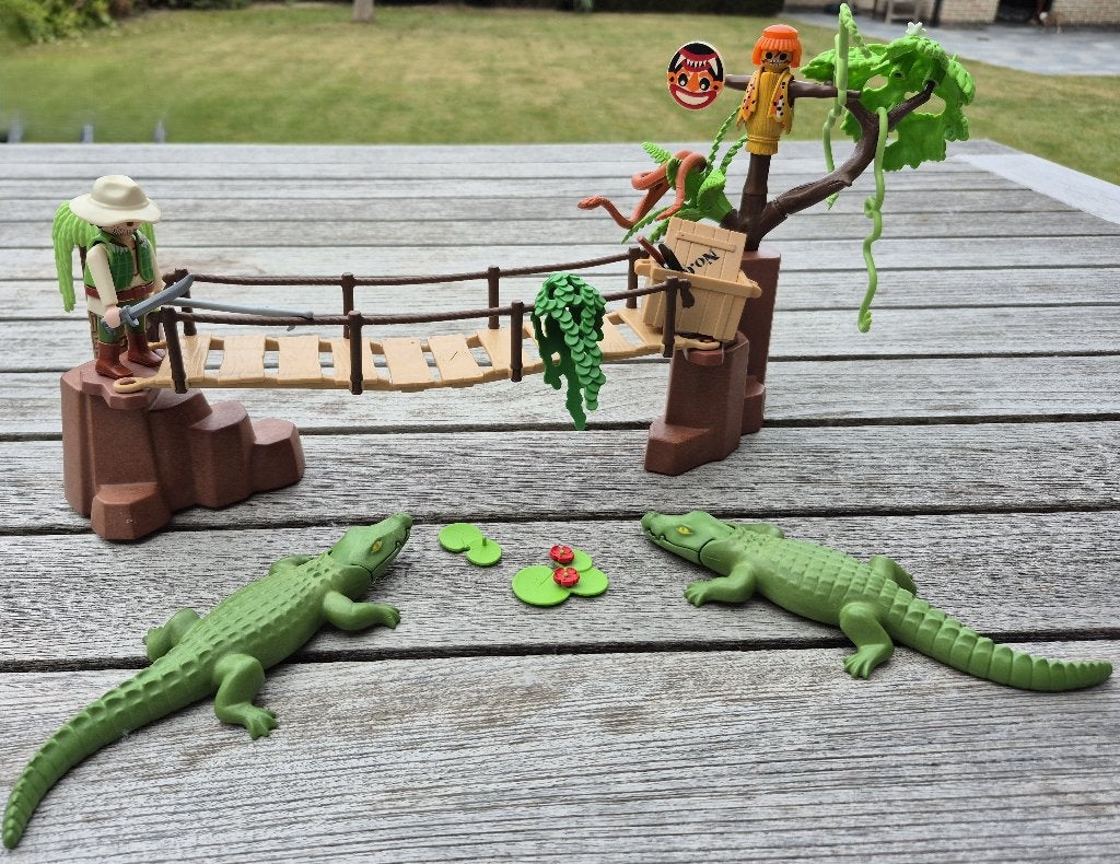 Playmobil - Jungle Brug Alligator Ravijn, Wild life, Complete set, Overige typen, Ophalen of Verzenden