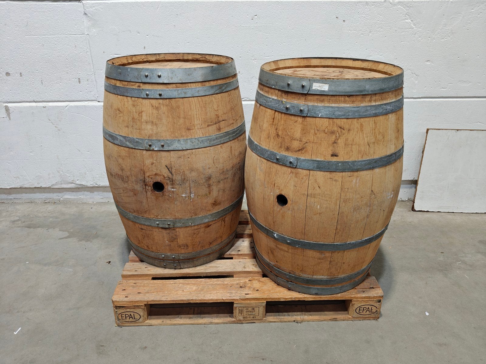 ​2x Eiken Houten Wijnvat 225L – Gérard Bertrand, Tuin en Terras, Ophalen, Gebruikt, 150 liter of meer, Onbekend