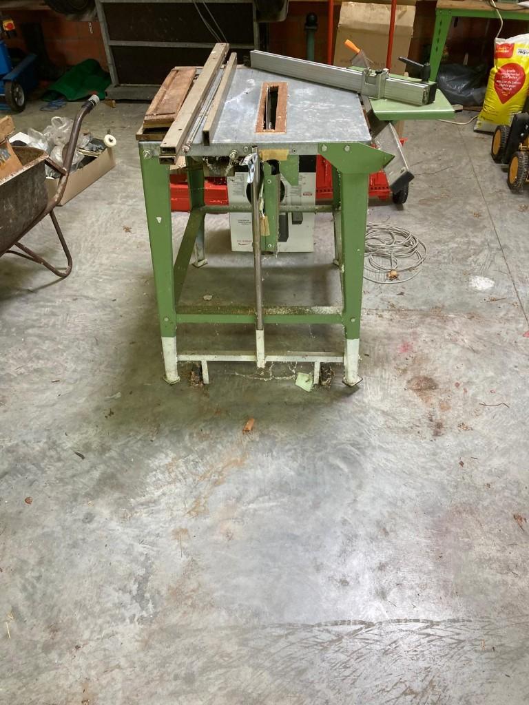 tafelzaagmachine, Ophalen, Gebruikt, 600 tot 1200 watt, Cirkelzaag