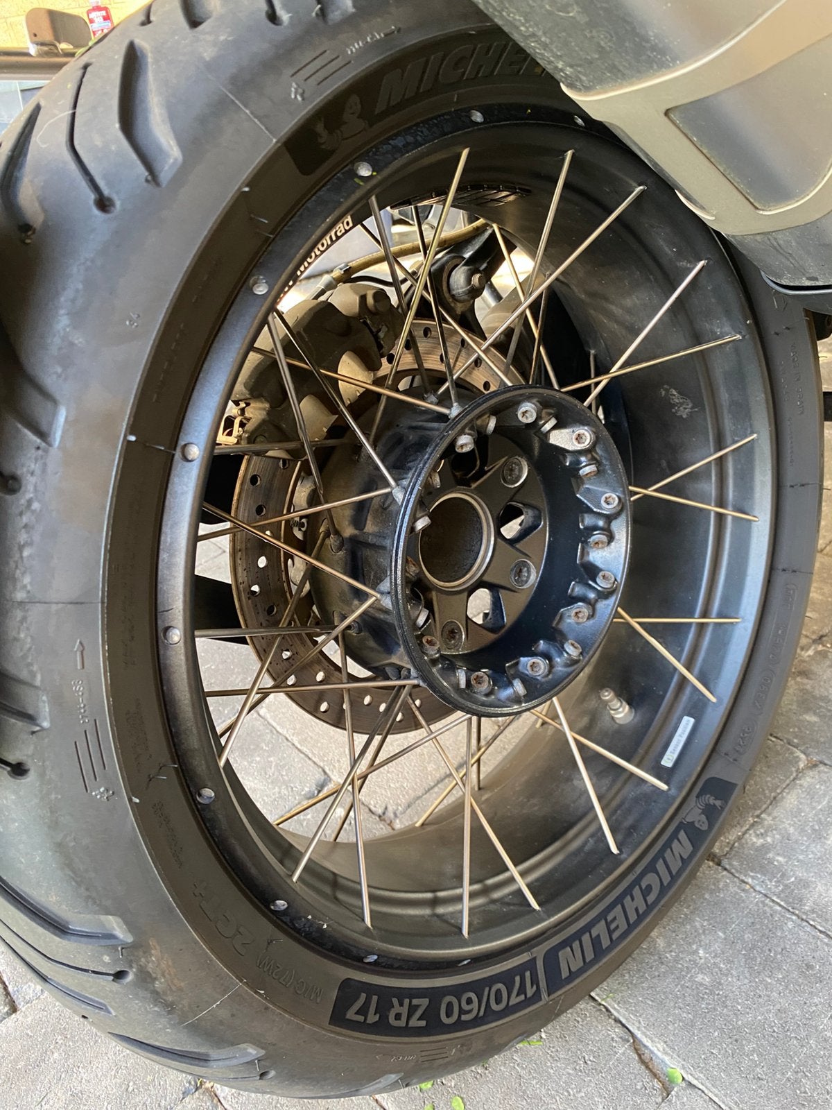 Set Michelin Banden 120/70ZR19 60W & 170/60ZR17 72W, Motos, Enlèvement, Utilisé