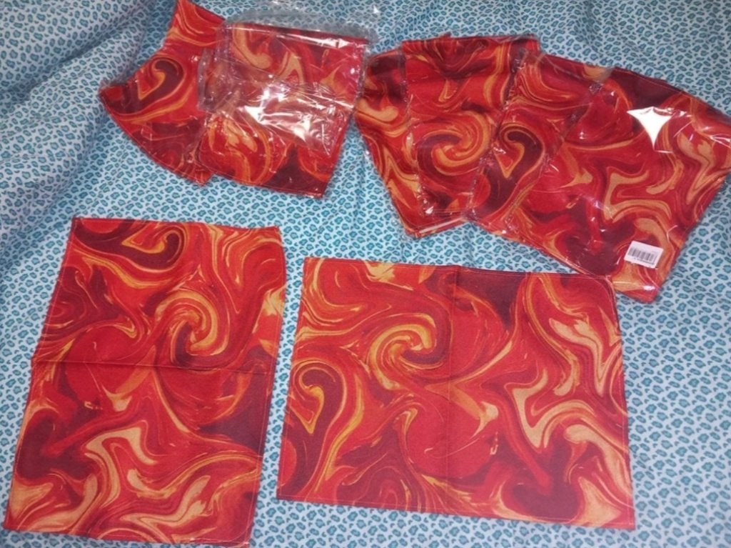 Sets de table -napperons 8p., Maison & Meubles, Cuisine | Linge de cuisine, Enlèvement, Neuf, Orange, Set de table