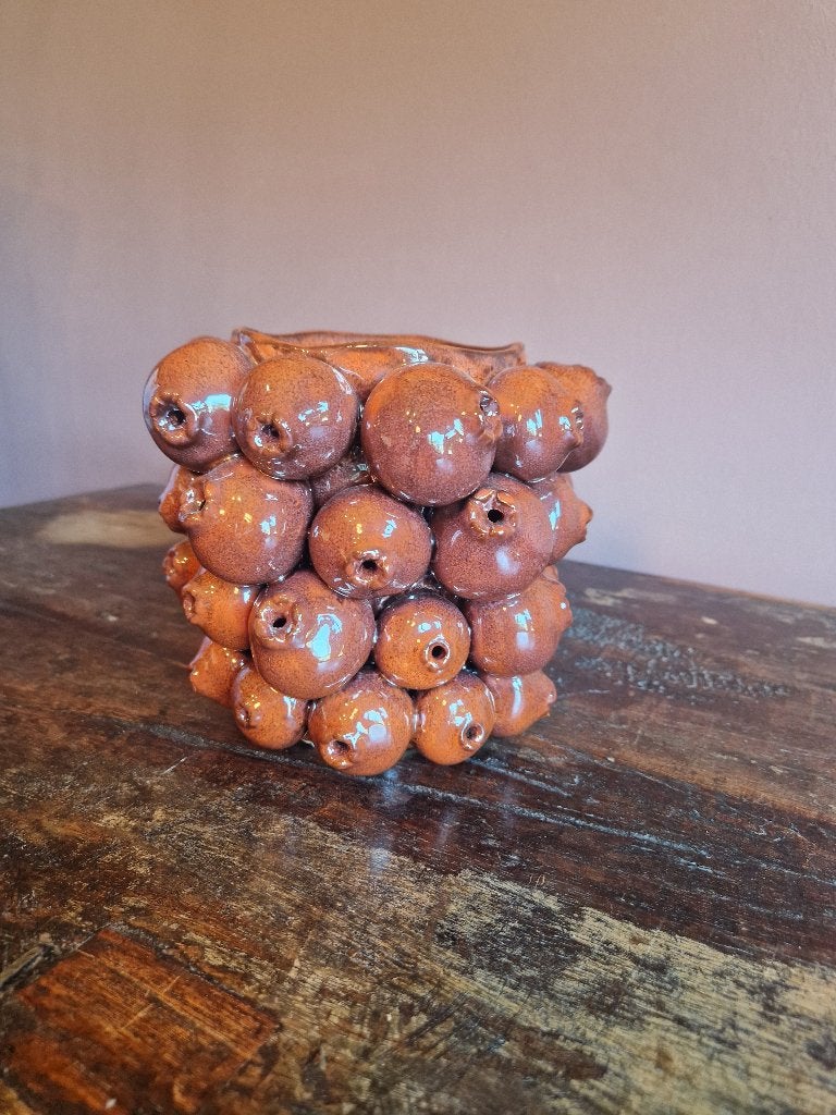 Granaat Des Pots Vaas, Nieuw, Ophalen of Verzenden, Steen/keramiek, Handgemaakt