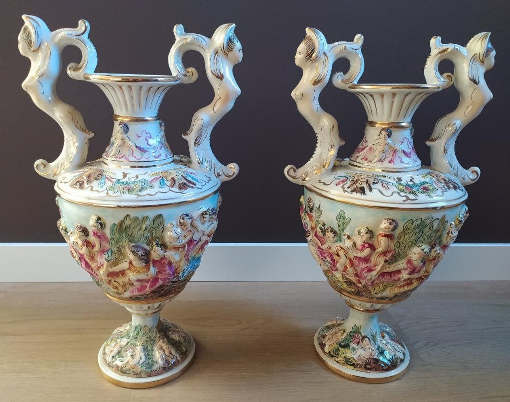 paar Capodimonte vazen, Antiek en Kunst, Ophalen