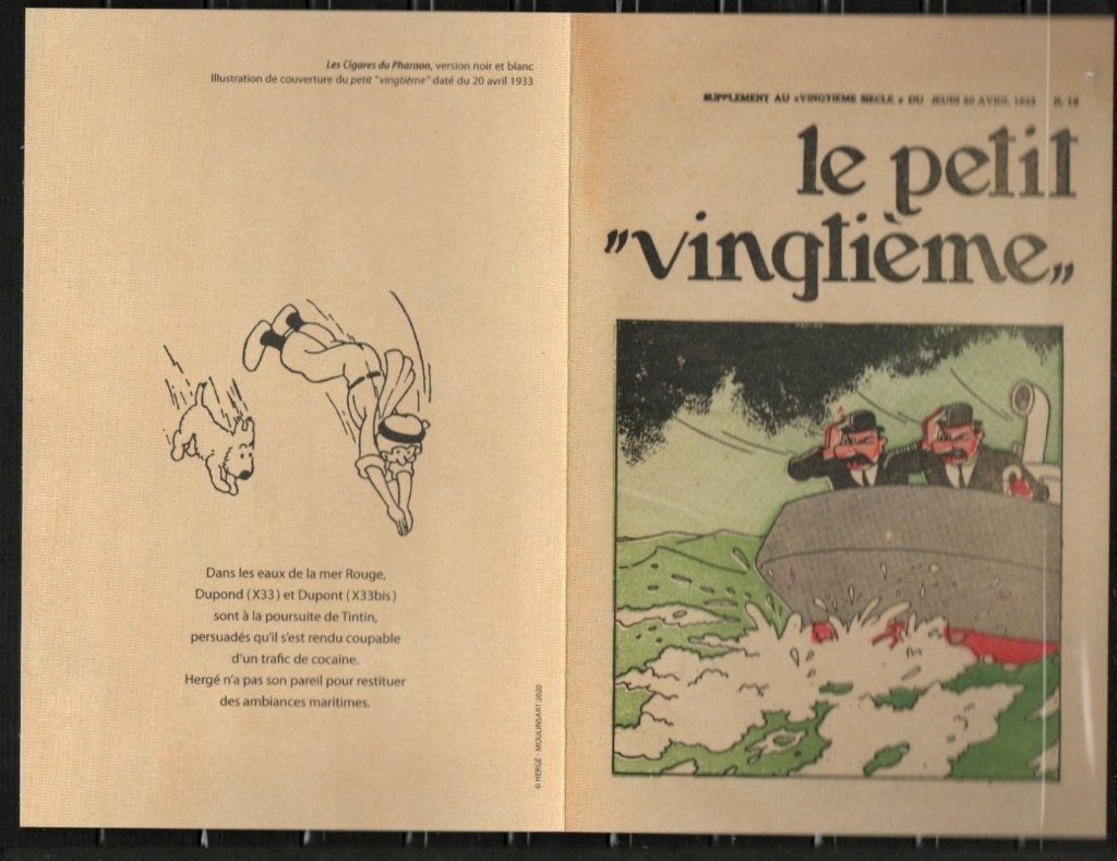 Carte postale : Hergé : Tintin le petit vingtième (1), Enlèvement