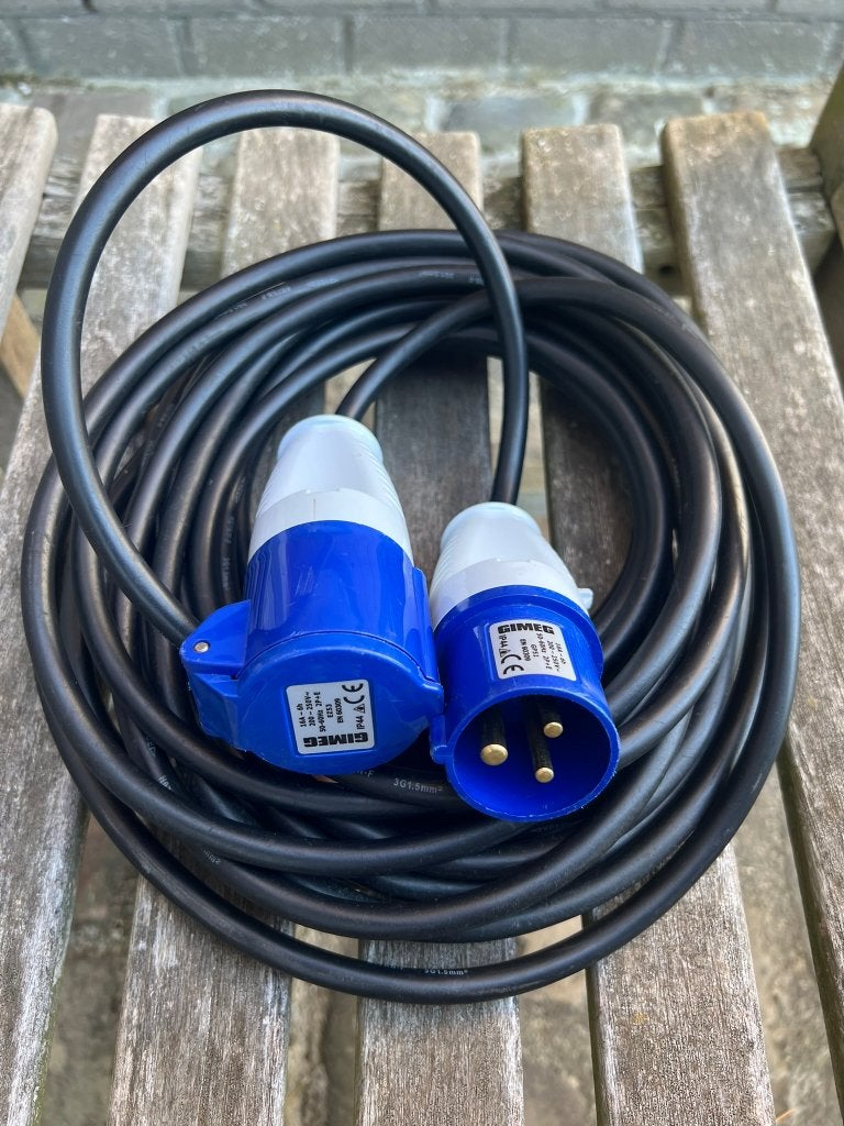 2x verlengkabel 10m met CEE stekker - ideaal voor camper, Caravans en Kamperen, Kampeeraccessoires, Ophalen, Zo goed als nieuw
