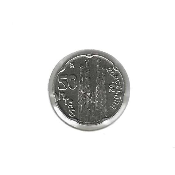 Spanje, 50 Pesetas 1992, Cathedral Sagrada Familia., Ophalen of Verzenden, Overige landen, Losse munt