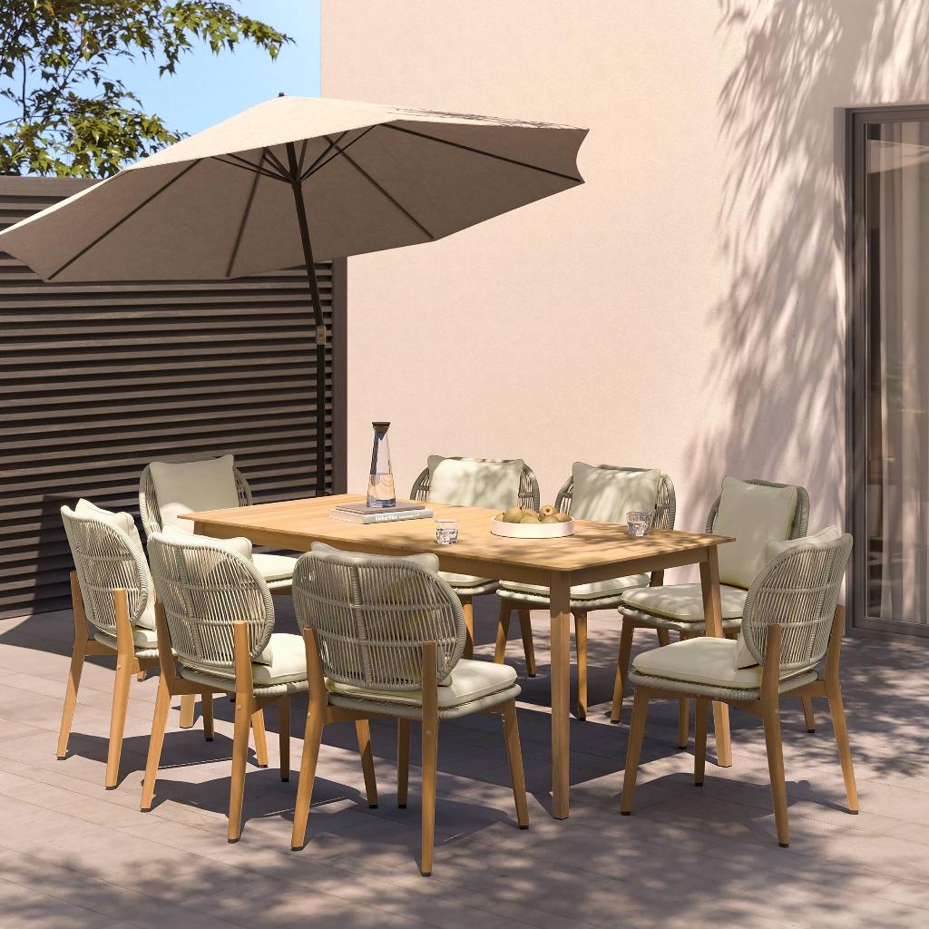 Splinternieuwe TUINTAFEL 6/8 personen, Tuin en Terras, Tuinsets en Loungesets, Ophalen, Nieuw, Hout, 8 zitplaatsen