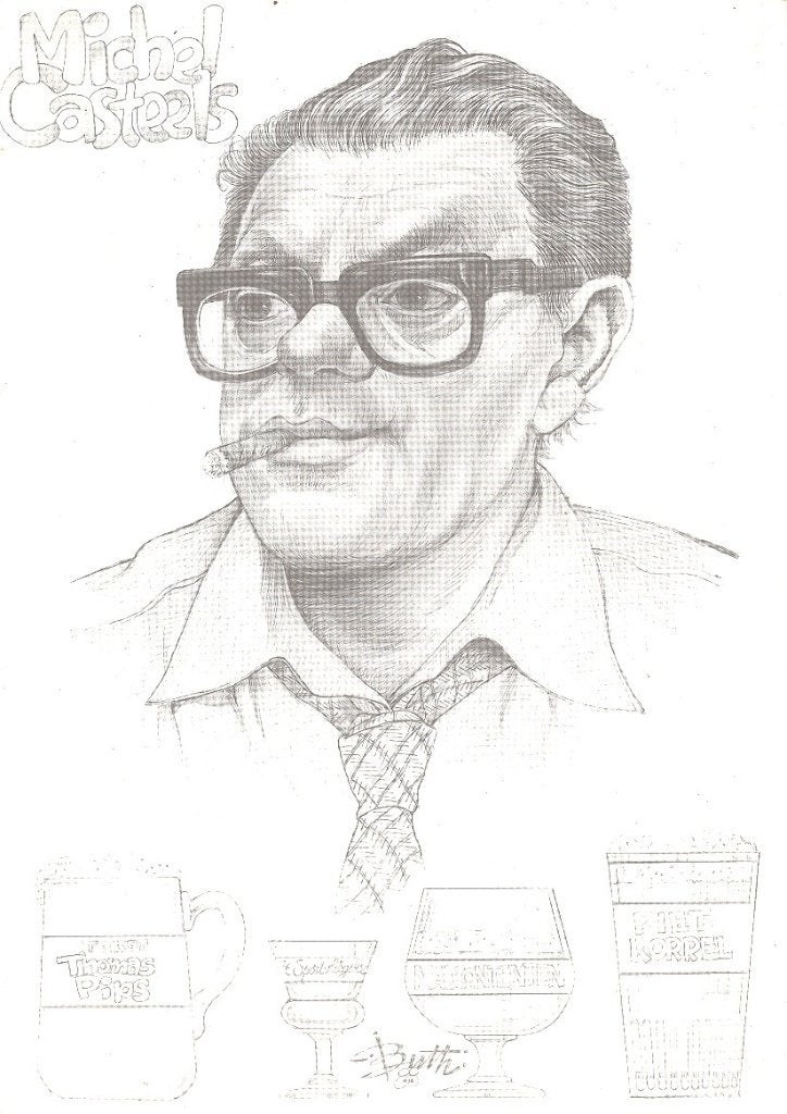 Prent getekend door Leo De Buth - Michel Casteels, Boeken, Gelezen, Eén stripboek, Ophalen of Verzenden, Buth