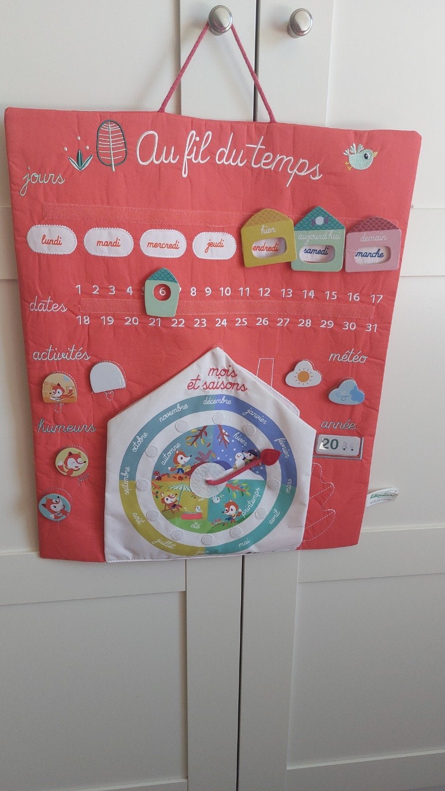 calendrier pour enfant en tissus de marque Lilliputiens, Enlèvement