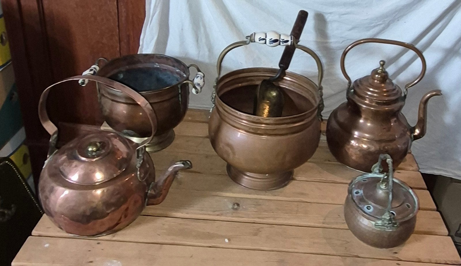 koperen potten Koperen ketels decoratie, Ophalen of Verzenden