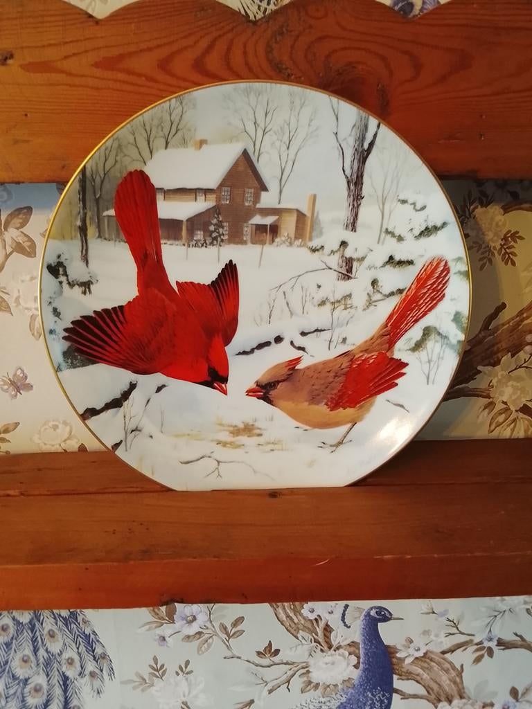 6 Assiettes de collection décor oiseaux du pays AJ.Rudissil, Enlèvement