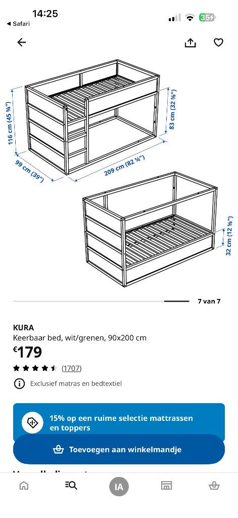 Lit enfant Ikea - GRATUIT, Enlèvement, Utilisé, Une personne