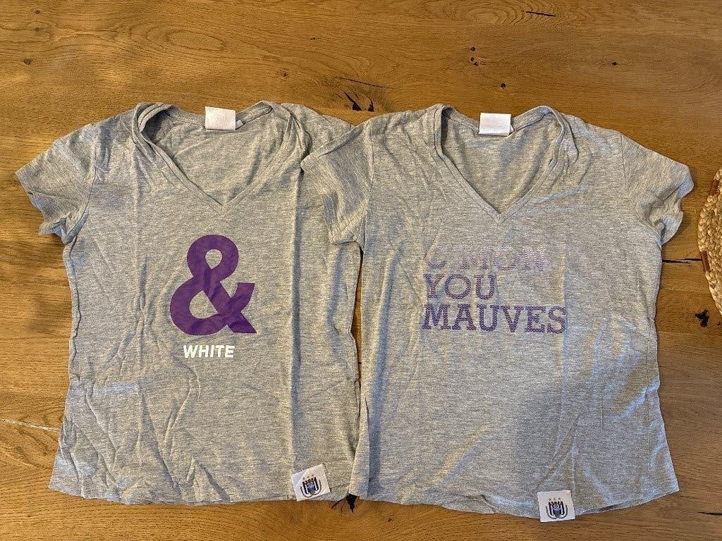 Set van 2 originele RSC Anderlecht T-shirts, Verzamelen, Ophalen of Verzenden, Zo goed als nieuw, Shirt