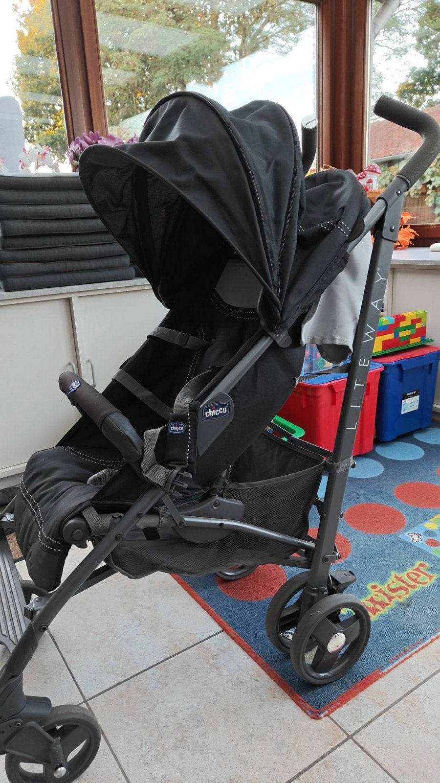 Chicco Liteway buggy – zwart – zeer nette staat, Kinderen en Baby's, Ophalen, Verstelbare rugleuning