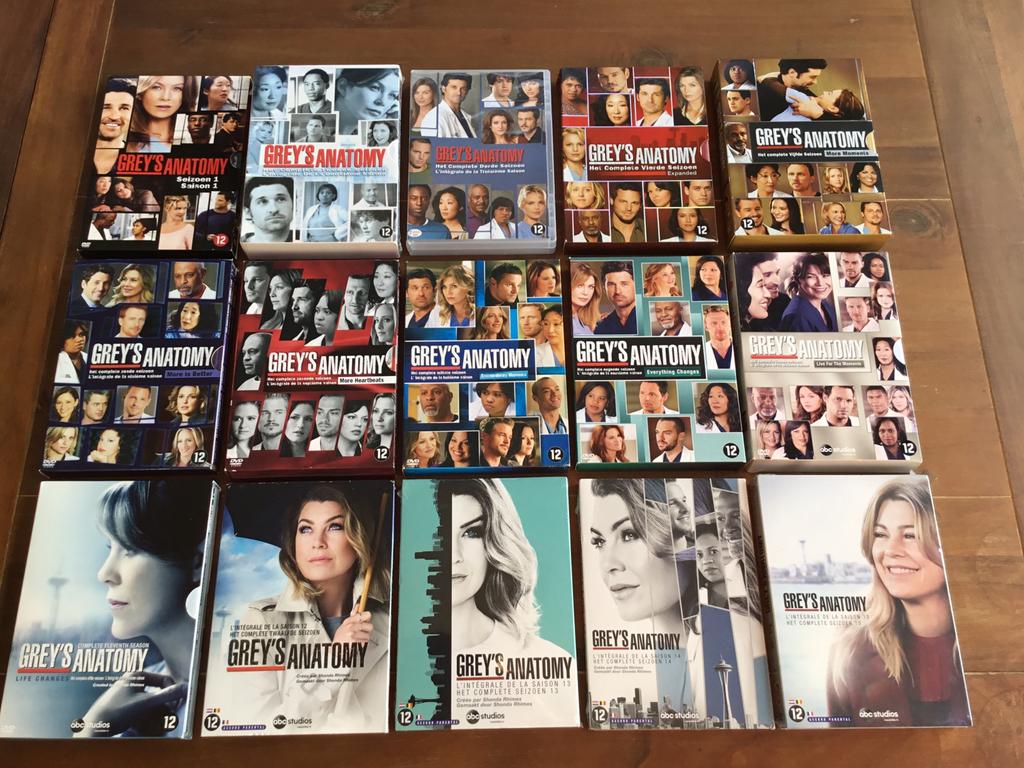 Dvd’s Grey’s Anatomy seizoen 1 t.e.m. 15, Ophalen of Verzenden, Zo goed als nieuw