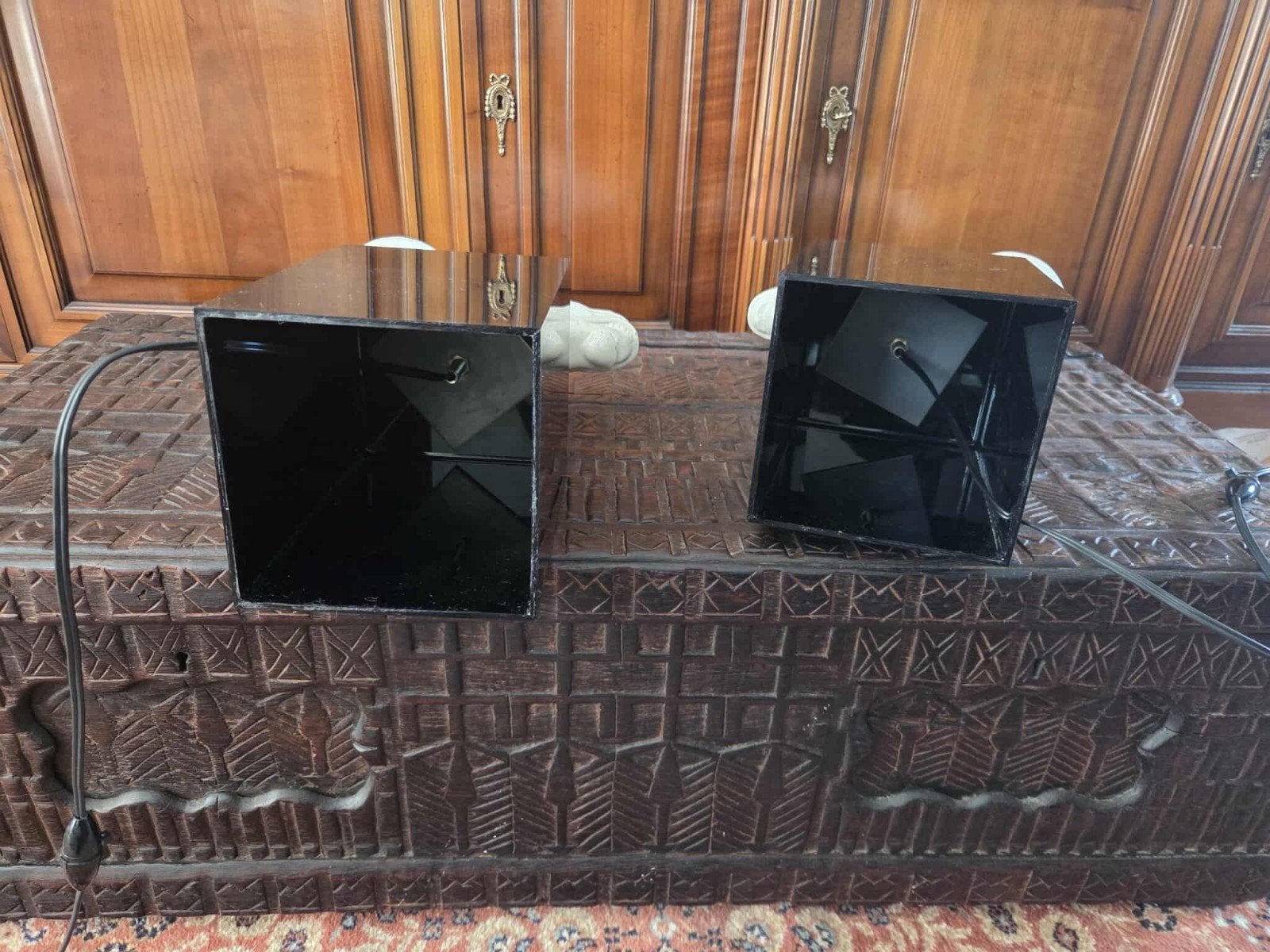 Deux belles lampes de table vintage avec une élégante tête d, Enlèvement ou Envoi