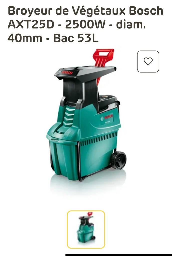 Bosch AXT25D nieuwe shredder (nog in de verpakking), Tuin en Terras, Ophalen