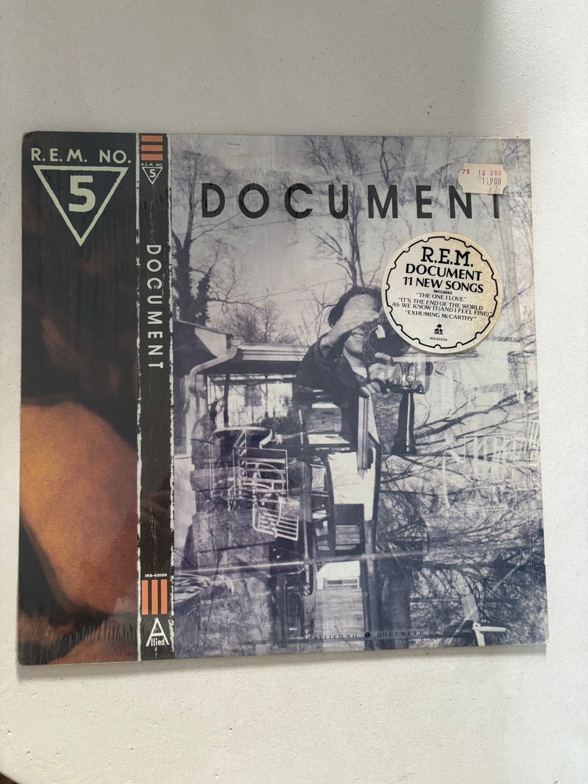 Lp r.e.m. - document 1987 canada met seal vinyl: near mint, Ophalen of Verzenden, Zo goed als nieuw, LP