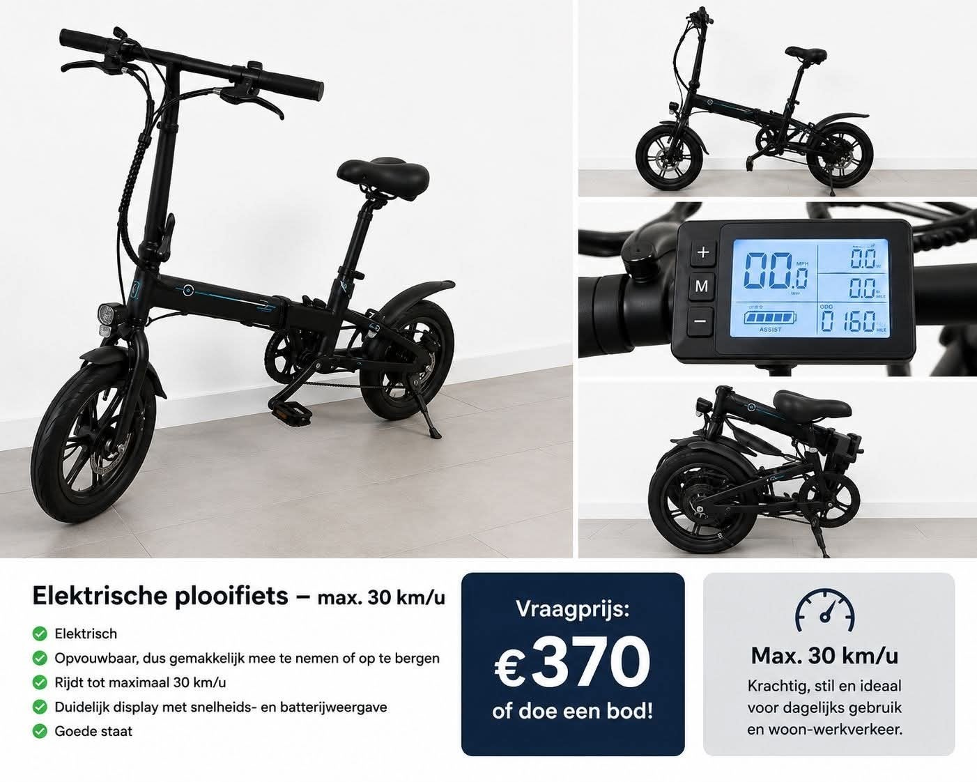 Plooibare elektrische, leuke fiets. Speciaal model, Fietsen en Brommers, Ophalen of Verzenden