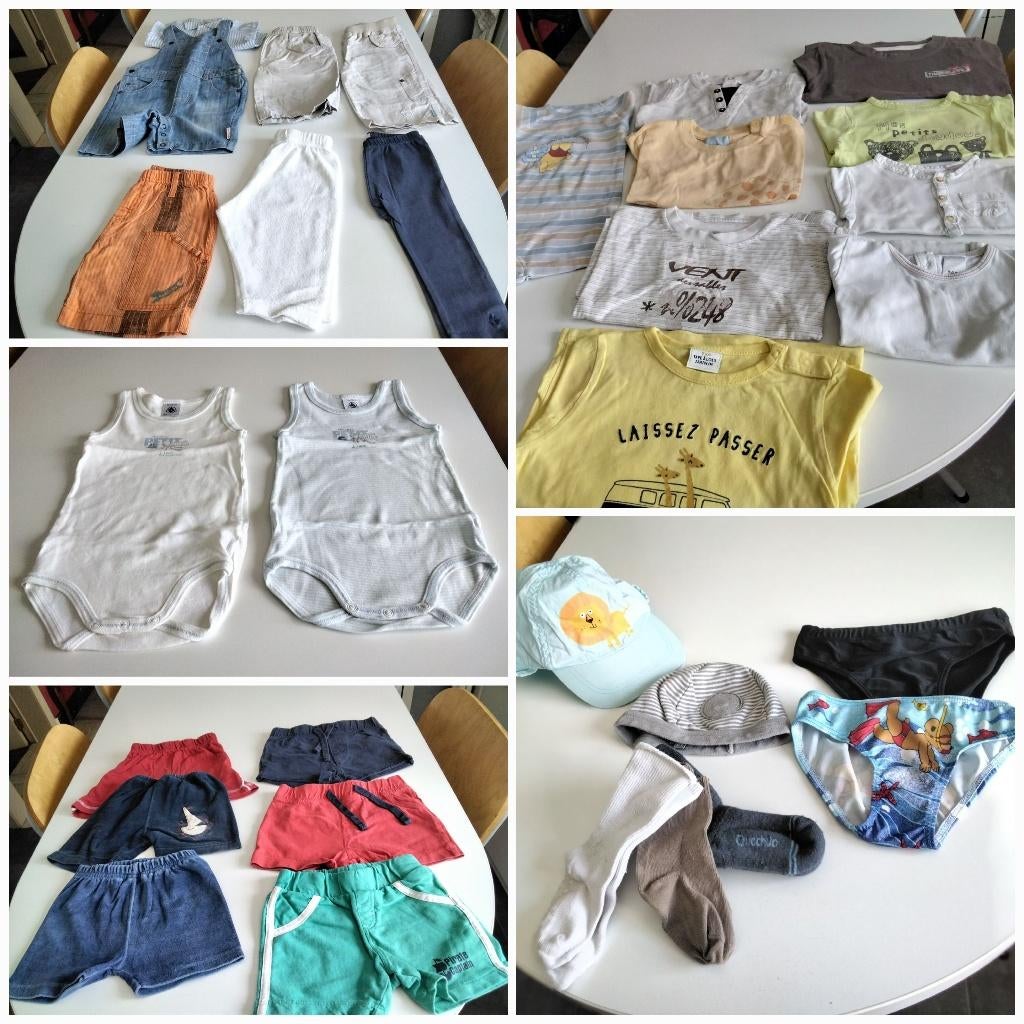 Lot vêtements bébé T. 9 mois/74 /maillots/shorts/t-shirts..., Enlèvement ou Envoi, Comme neuf, Garçon ou Fille, Autres types