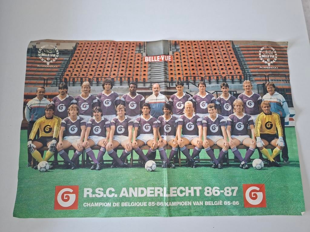 Affiche du champion du RSC Anderlecht 86-87 — affiche de foo, Enlèvement ou Envoi