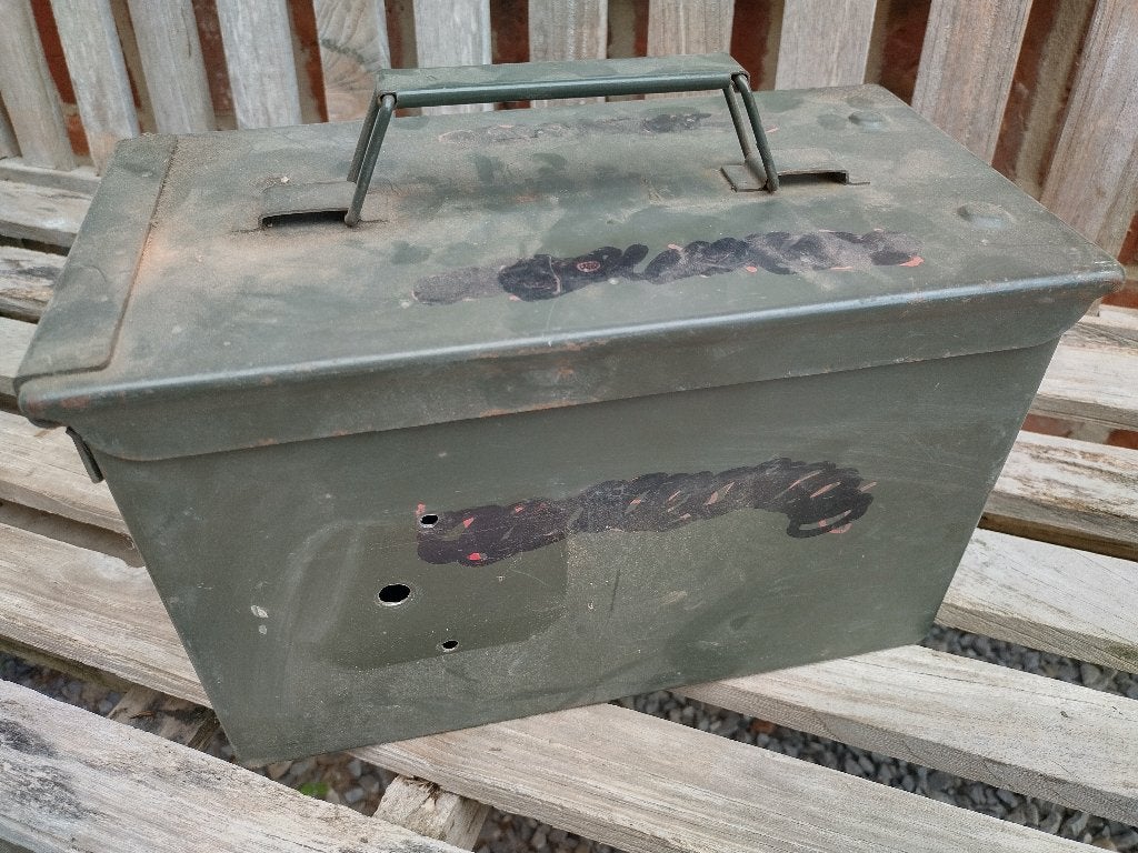 Oude munitiekist, Collections, Objets militaires | Général, Enlèvement ou Envoi, Armée de terre, Caisse ou Géocache
