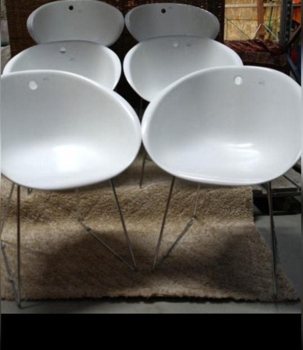 8 st witte Pedrali Gliss eetkamerstoelen, Ophalen