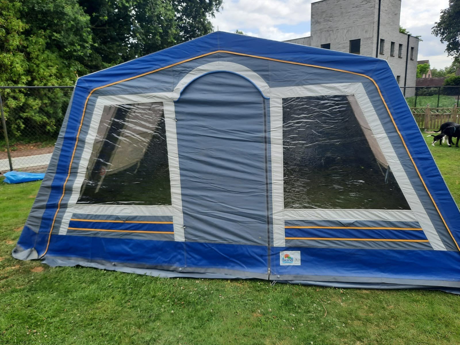 Bungalowtent  merk Brand 6 pers, Caravans en Kamperen, Tenten, Ophalen, Zo goed als nieuw, Tot en met 6
