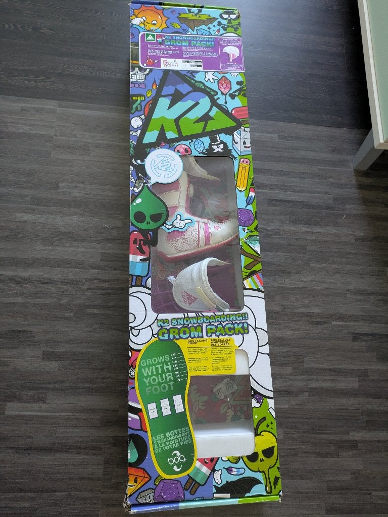Snowboard kids, inclusief boots en bindingen, Sports & Fitness, Enlèvement, Utilisé, Planche