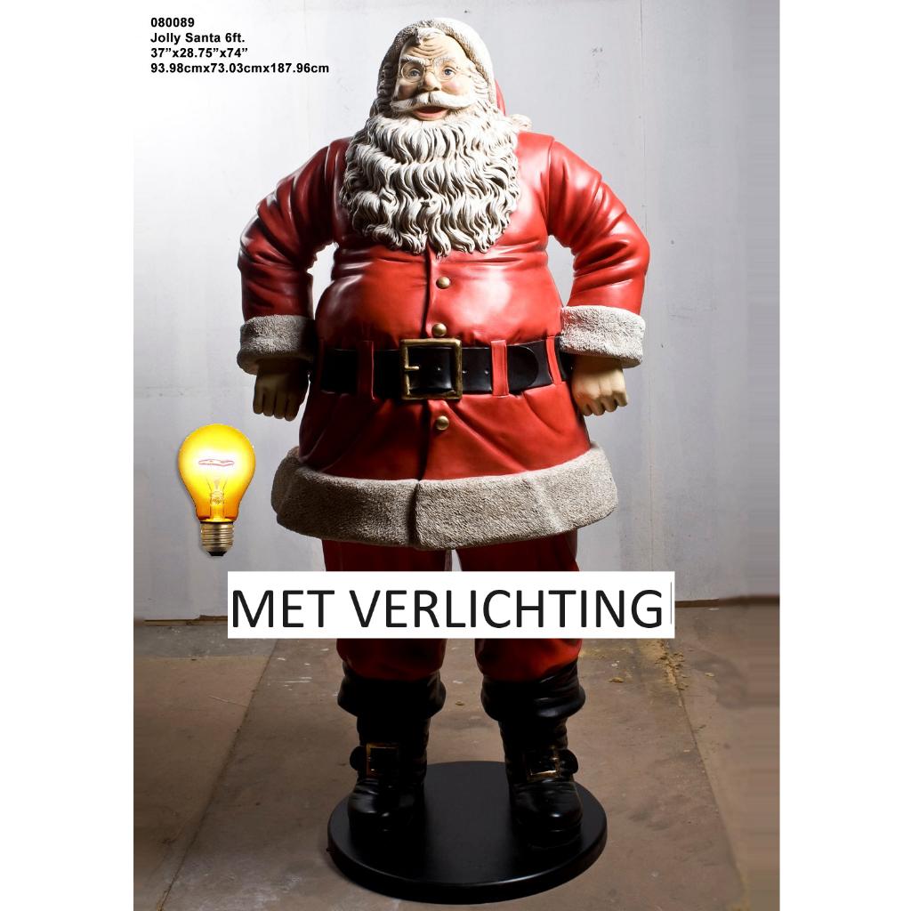 Jolly Santa — Père Noël avec lampe, hauteur 188 cm, Enlèvement, Neuf