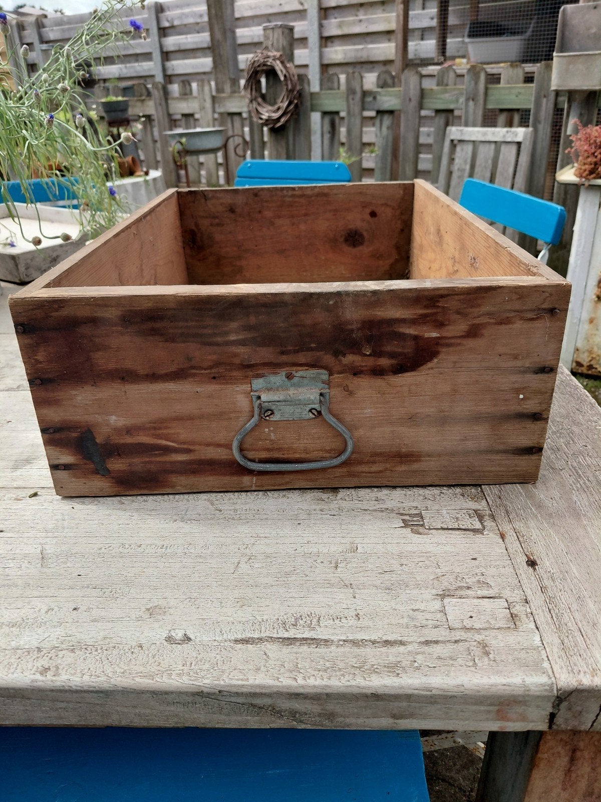 Houten schuif/bak, Ophalen