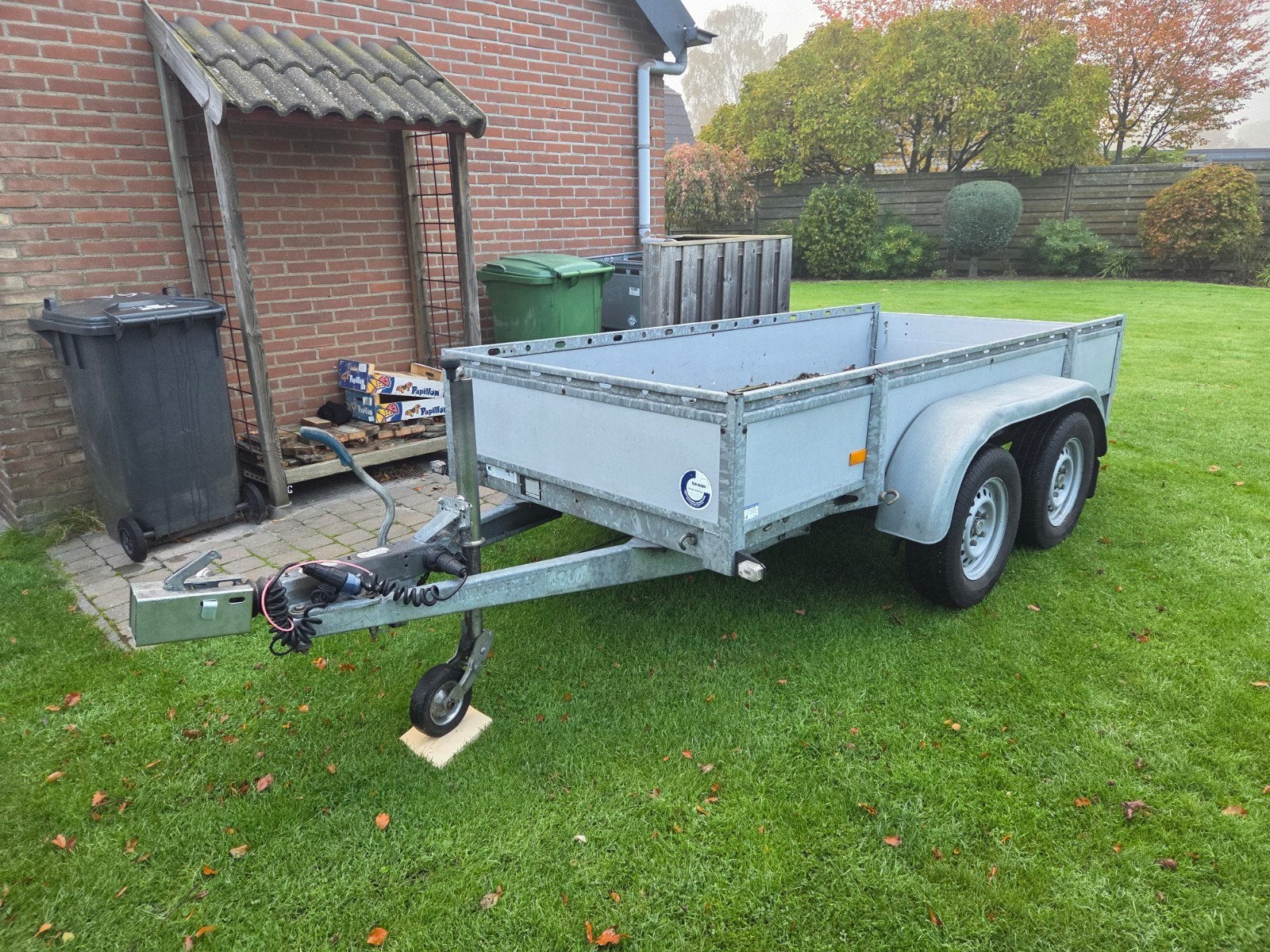 Hapert tandemasser aanhangwagen 300x130 cm 2000 kg NL kentek, Auto diversen, Ophalen