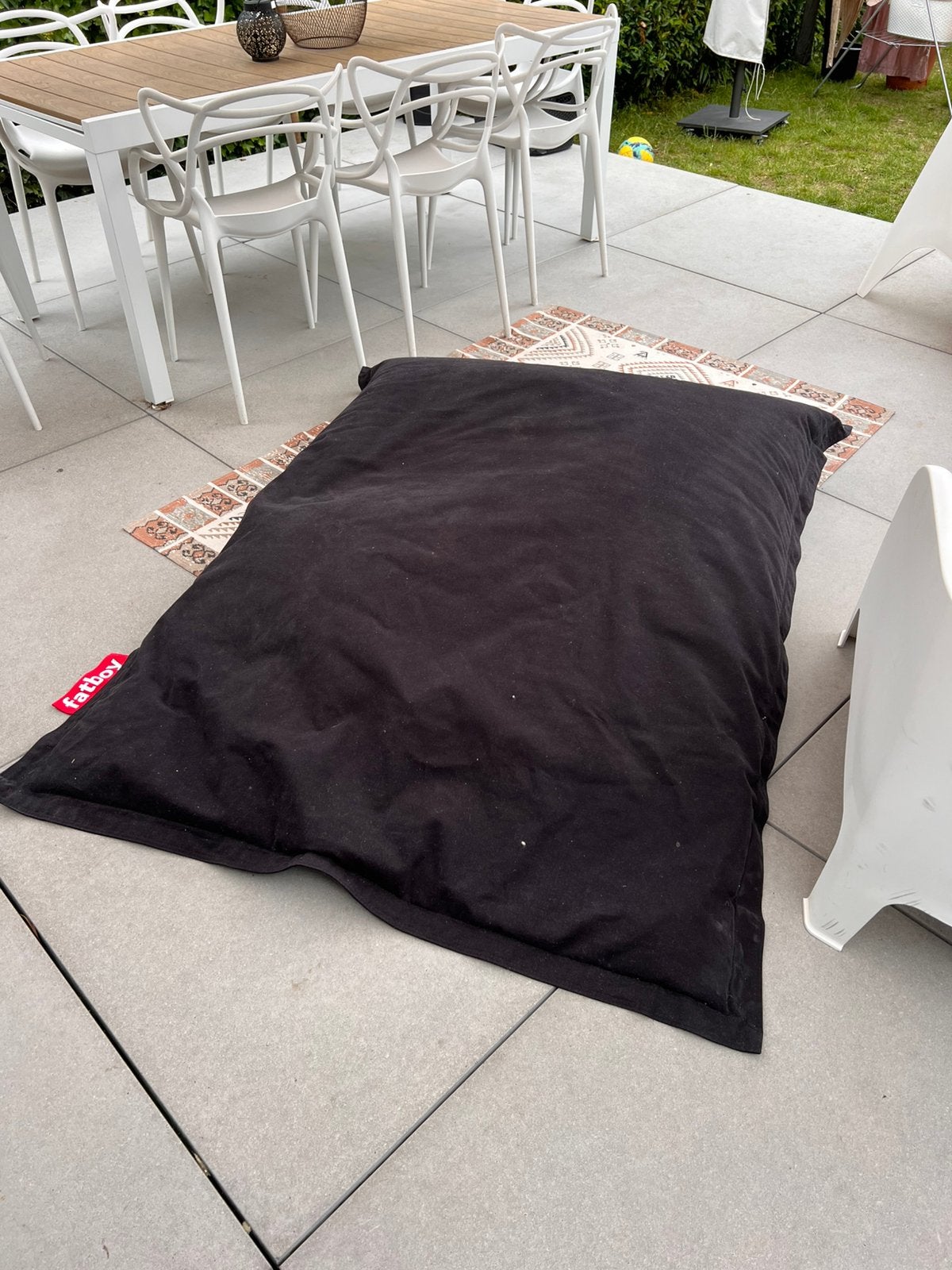 Fatboy Original canvas XXL noir -140 x180 cm, Maison & Meubles, Enlèvement, Utilisé, Noir, Pouf