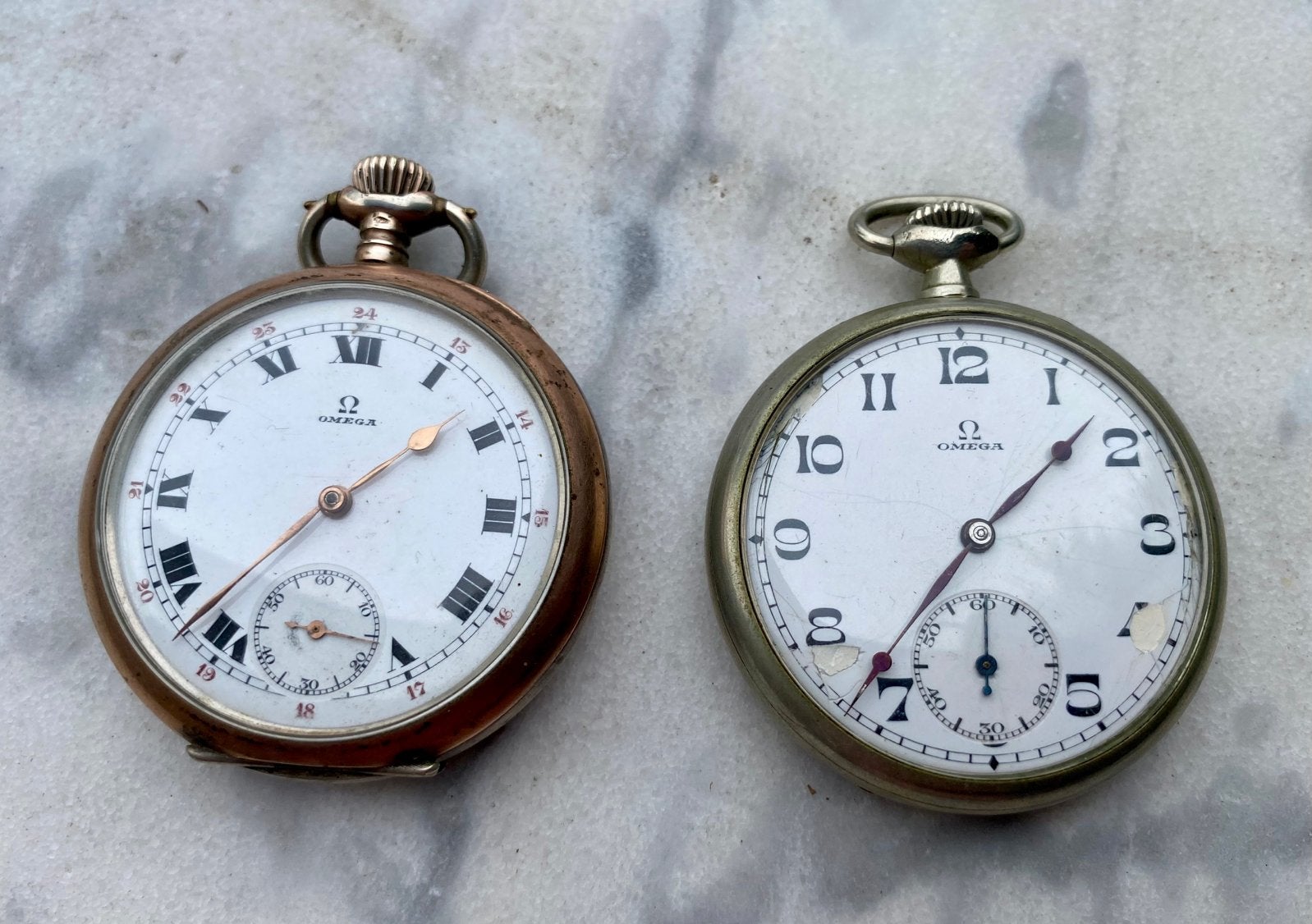 Omega zakhorloges, Ophalen of Verzenden, Staal, Omega, 1900 tot 1930