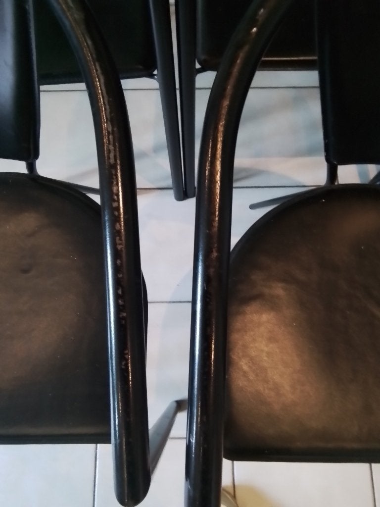 6 zwarte keukenstoelen, Huis en Inrichting, Stoelen, Ophalen, Zwart, Vijf, Zes of meer stoelen, Kunststof