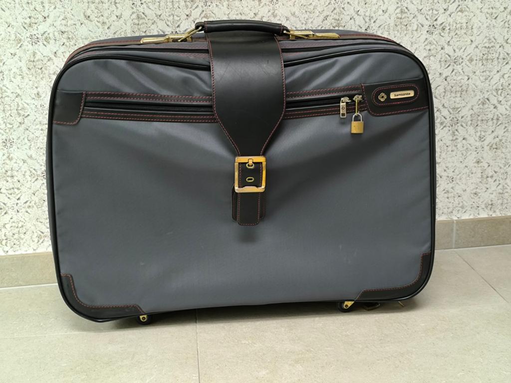 Vintage Samsonite Rhapsody reiskoffer (Goede staat!), Wieltjes, Gebruikt, 45 tot 55 cm, Zacht kunststof